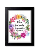Blue Nexus God Believe Motivational Inspirational Quotes Wall Poster with Wall Frame Room Art Painting Collection A4 size 10x13