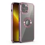 SROCK iPhone 14 Pro Max(6.5 Inch) Electroplated Logo View Back Case Cover |Slim Shockproof|Super Soft TPU|Raised Edges |Anti-Shock |Anti-Yellow Back Case Cover for iPhone 14 Pro Max(6.5 Inch)-Rose Gold