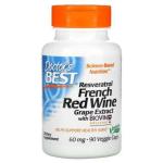 Doctor's Best French Red Wine Grape Extract 60 mg 90 Veggie Caps