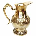 DSH CRAFTING YOUR CURIOSITY Gold Brass Jug with Lid for Serving Water.