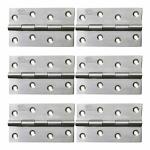 Atlantic Door Butt Hinges 6 inch x 10 Gauge/3 mm Thickness (Stainless Steel, Satin Matt Finish, Pack of 06 Piece)
