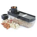 Fruit and Vegetable Compact Dry Plastic Cutter Slicer with Holder and Container (Multi Color)
