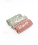 Doctor Towels Combed Cotton Makeup Remover Towel, Beige, Light Green & Light Pink Pack of 3 (25x25 cm )