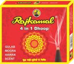 RAJKAMAL Dhoop 4in1 (Pack Of 12) 4 Fragrances in One (Gulab,Mogra,Hawan,Scent)