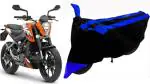 Sheen Black and Blue KTM Duke 200 Polyester Two Wheeler Cover