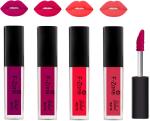 OUR BEAUTY Multicolor Kiss Proof Velvet Matte Liquid Lipstick 21, 16 Ml (Pack Of 4)