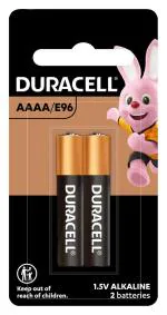 Duracell Specialty Alkaline AAAA Battery 1,5V, pack of 2 (LR8D425) suitable for use in digital pens, medical devices and headlamps