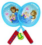 Happy Time Tini Mini Badminton Set Plastic for Indoor & Outdoor Play for Kids & Adults (Assorted Colours)
