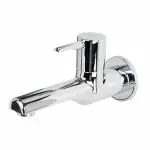 JAQUAR Florentine Prime Series Wall Mount Cold ONLY BIB Cock with Flange (Chrome) | TOP Lever, Brass Body Water Tap/Faucet/Cock for Bathroom/Kitchen Wash Basin | FLP-CHR-5037PM