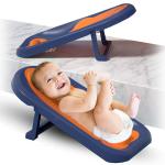 Babyhop Blue Foldable Anti Skid Anti Slip Silican Baby Bath Bather For Newborn (12M)