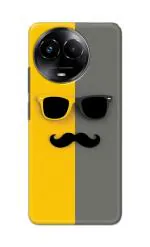 Tweakymod Printed Cool Mustache Back Cover for REALME C67 5G