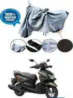 RONISH Waterproof Two Wheeler Cover for Yamaha (RayZR 125 Fi, Grey)