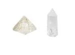 Astroghar Clear Quartz 4 Reiki Symbol 25 mm Small Pyramid And Clear Quartz Small Pencil 50 mm
