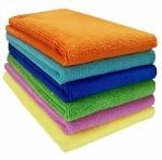 KitchenFest 6 Pcs, 340 GSM Microfiber Cloth for Car Cleaning, Kitchen, Bike, Laptop, LED TV, 6 Units