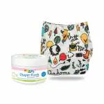 Chinmay Kids Combo of Cloth Diaper (0-36 Months Newborn) & Baby Diaper Rash Cream With Lavender Aroma | Prevents Diaper Rash | Zinc Oxide, Aloe Vera, Coconut & Almond Oil (White 1)