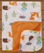 Cuteably Orange Baby Fleece Double Layer Blanket 76 X 102 cm