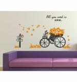 WOLPEP Multicolor Vinyl Tom and Jerry Wall Sticker