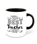 Whats Your Kick You are Best Teacher Printed Black Ceramic Coffee Mug 325 ML