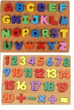 ShopiMoz Learning Board A to Z Alphabet & 1 to 20 Numbers Toy (Multicolor)