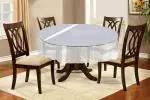 The Furnishing Tree Round Shaped Center Transparent Table Cover WxL 48x48 inches 0.25 mm Thickness Without Lace