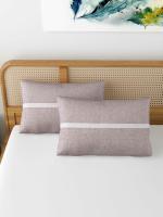 Varde Cotton Pillow Cover Set of 2 | 100% Cotton Pillow Covers | Standard Size Bed Pillow | Handloom Handmade | Case Set | All-Season Home Use (Light Maroon)