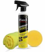 WaveX Car Dashboard Shiner Polish 350ml - Includes Microfiber Cloth and Foam Applicator