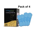 CareDone Reusable Sky blue Sanitary Pads for women,2 Pads for moderate flow+2 heavy flow.