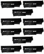 Formujet F 12A Toner Cartridge (Set of 10) Compatible for HP Laserjet - 1010, 1012, 1015, 1018, 1020, 1022, 1022n, 3020, 3030, 3050, 3052, 3055, M1300, M1319f Canon 2900