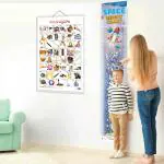 GOWOO Telugu Alphabet and SPACE HEIGHT CHART|Set of 2 chart|Telugu Alphabet and Space Height Chart Combo for Young Explorers
