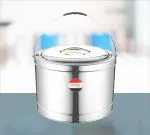 Mintage Stainless Steel Solid Hot Pot/Stainless steel food container/Casserole/Hot Pot (5Ltr, Silver)