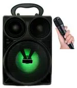 MUSIFY BEST QUALITY WS-402 Wireless Speaker Led Disco Light subwoofer Sound System with DJ Light Carry Handle-Travel Speaker Support Bluetooth, FM Radio, USB, Micro SD Card Reader, AUX with [Free Mic] 15 W, 4