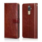 Lejaao 10.or G Brown Leather Flip Cover (16 x 7.5 x 0.9 cm)