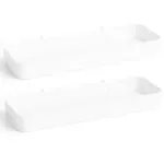 ABOUT SPACE Pegboard Shelf - 2 Pcs Peg Board Tray for Toiletries, Condiment Jars, Office Stationeries, Tiny Plants, Gadgets, Decor for Home Office Kitchen Storage & Display (L 27.8 x B 8.5 x H 3cm)