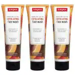 Sirona Exfoliating Face Wash for Blemish, Acne & Dead Skin Removal, Pack of 3 - 125ml Each