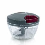 TENEZA Plastic Mini Handy and Compact Chopper with 3 Blades (12683, 400 ml, Grey)