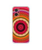Casotec Round Rangoli Design Printed Silicon Soft TPU Back Case Cover for Oppo K10 4G
