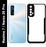 CarryWrap Back Cover for Realme 7, Realme Narzo 20 Pro (Black, Transparent, Shock Proof, Pack of: 1)