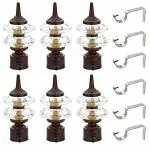 MADHULI Copper Diamond Curtain Bracket Curtain Knobs Curtain Finial & Support 11 x 6 cm (Pack of 6)