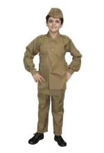 Kaku Fancy Dresses Polyester Our Community Helper Postman Costume For Kids, Postman Shirt, Pant And Bag For Boys & Girls -7-8 Years,Green