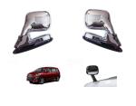 DrivEscape Maruti Suzuki Ertiga Front Fender Chrome Bonnet Mirror With Indicator (set of 2)