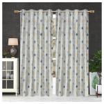 STUFFIT Diamond Design Polyester Panels/Curtain for Home and Office Decor /Living Room/Kitchen/Hall, 2 Piece (Size : 4 X 7 Feet, Grey)