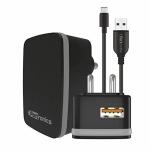 Portronics Adaptor 64 POR-1064 3.0A Quick Charger with Single USB Port (Black)