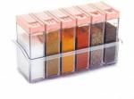 mamasai4ever Spice Jars Dispenser Masala Rack Easy Flow Storage Crystal Seasoning Box
