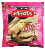 Marwar Papad Moong Dal Plain Papad Pack of 3 (Handmade, Low Spicy & Rajasthani Flavor) Sada Zipper