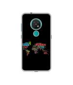 Casotec Map Country DesignPrinted Silicon Soft TPU Back Case Cover for Nokia 7.2
