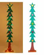 CRIA Handcrafted Multi Colour Wood X-mas Tree