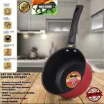 Praygam Kitchen Ware Ceramic NonStick saucepan Red Nonstick saucepan Induction Frying Pan(1.5 Litre)