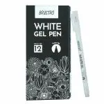 BRUSTRO White Gel Pen Pack of 12. (1 MM tip)