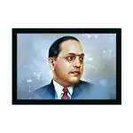 Dharvika Innovations Multicolor Synthetic Dr Bhim Rao Ambedkar Photo Frame Home Decorative With Frame, 14 X 20 Inch