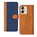 Knotyy Faux Leather Flip Case Back Cover for Redmi 13C 5G Foldable Stand and Inside Cards Pocket | Shockproof 360 Degree Protect | Magnetic Clutch Flip Cover -(Blue, Brown)